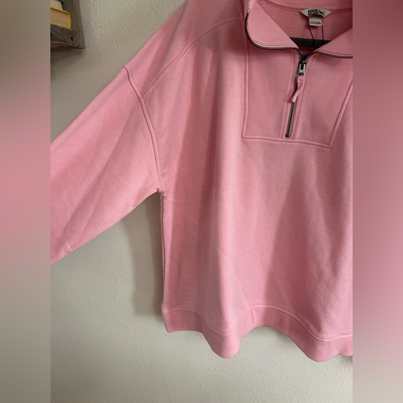 Eddie Bauer Quarter Zip Pullover Sweatshirt Pink Womens Size XXL - Picture 2 of 8